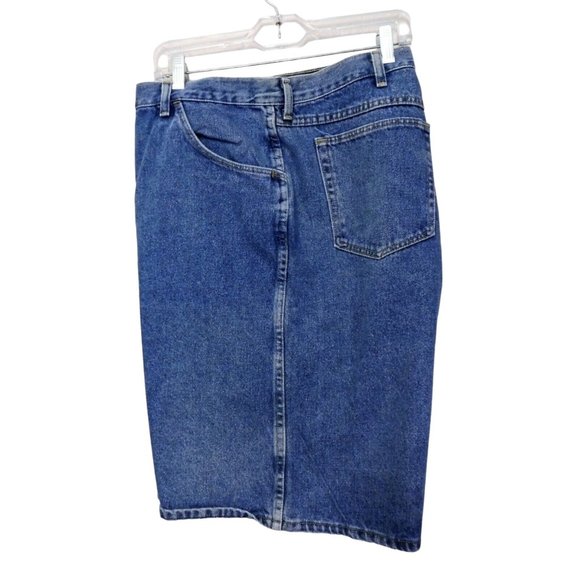Wrangler Jean Shorts 46 Blue Denim Medium Wash Inseam 9.5 100% Cotton - Picture 2 of 8